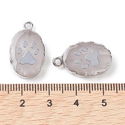 Ovale Anhänger aus natürlichem Quarzkristall&nbsp;G-C102-07P-01