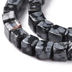 Naturschneeflocke Obsidian Perlen Stränge&nbsp;G-F631-K16
