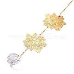 Sonnenfänger-Anhänger aus facettiertem Glas&nbsp;LS-AJEW-A037-07G