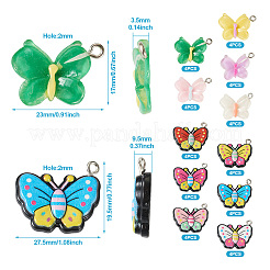 44 pièces 11 styles pendentifs en résine opaque et transparente&nbsp;RESI-TA0001-82