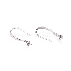 Ganci per orecchini in argento sterling anti-ossidazione rodiato 925&nbsp;STER-N016-27P