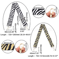 2 Stück verstellbarer Taschengurt aus Polyester mit Zebra- und Streifenmuster in 2 Stilen&nbsp;FIND-PH0003-87