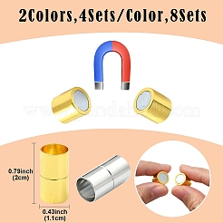 8 Stück 2 Farben Messing Magnetverschlüsse&nbsp;FIND-YW0007-40