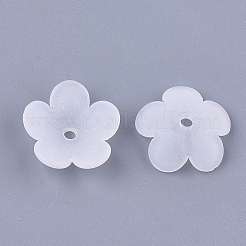 5-petal transparente Acryl Perlenkappen&nbsp;X-FACR-T001-12
