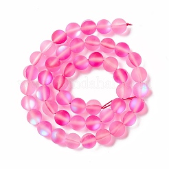 Chapelets de perles en pierre de lune synthétique&nbsp;G-E573-01B-05