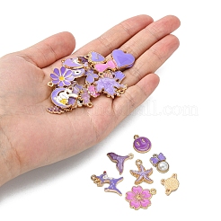 30 pendentif en émail en alliage de style 30 pièces.&nbsp;ENAM-YW0002-14