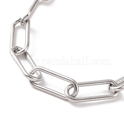 Bracciale a catena con graffetta in acciaio inossidabile 304 anti-appannamento per uomo e donna&nbsp;BJEW-E031-03P-01