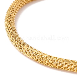 PVD-Vakuumplattiertes Emaille-Armband mit Anhänger „Netter Blick“ und Schiebeverschluss sowie runder Netzkette für Damen&nbsp;BJEW-C013-04G