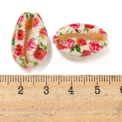 Perline di conchiglia naturale stampate&nbsp;BSHE-G037-01J