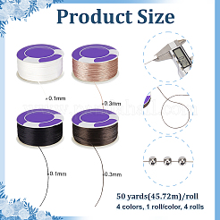 4 Rolle Nylonfaden in 4 Ausführungen&nbsp;NWIR-PH0002-50