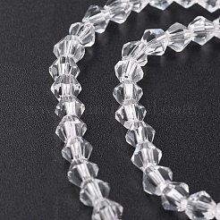 Chapelets de perles en verre bicone d'imitation de cristal autrichien&nbsp;LS-GLAA-F029-4x4mm-13