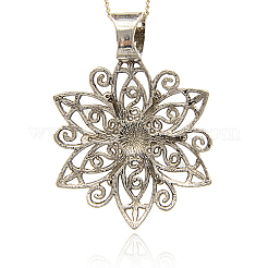 Gros pendentifs de fleur en alliage de style tibétain&nbsp;TIBEP-M001-14