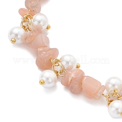Braccialetti di perline di pietra solare naturale per le donne&nbsp;BJEW-JB12301-02