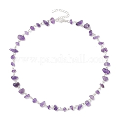 Collares de cadena de eslabones con cristales de aventurina verde natural&nbsp;NJEW-JN05140