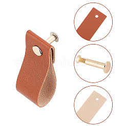 Rechteckige Schubladengriffe aus Leder&nbsp;LS-AJEW-WH0251-77D