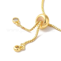 Pulseras plateadas de circonita cúbica con micro pavé de latón para mujer&nbsp;LS-BJEW-C070-01A-G