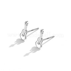 Anlaufgeschützte Ohrstecker aus rhodiniertem Sterlingsilber&nbsp;EJEW-BB67164-P