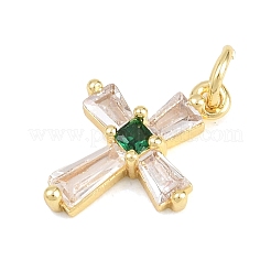 Pendentifs avec zircon cubiques à micro-pavés en laiton&nbsp;LS-KK-H273-51G-02