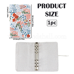 Couverture de carnet de notes à feuilles mobiles en lin&nbsp;OFST-WH0050-042B-02