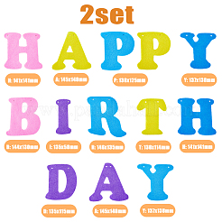 Vlies Stoff alles Gute zum Geburtstag Wort Girlanden&nbsp;AJEW-WH0398-007