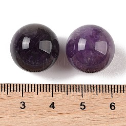 Natürliche Amethyst-Kugelperlen ohne Loch&nbsp;G-K353-04D-03