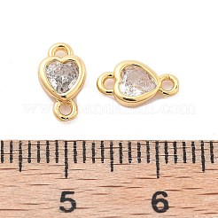 Verbindungsanhänger aus Messing mit durchsichtigen Kubisch Zirkonia&nbsp;KK-G516-11G
