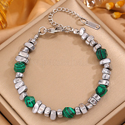 Bracelets pour hommes en acier inoxydable 304 et perles acryliques.&nbsp;WG97E6A-02