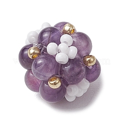 Natürliche Amethyst- und Glasperlen&nbsp;PALLOY-MZ00591-03