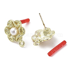 Gestellplattierung Legierungsblumen-Ohrstecker finden&nbsp;EJEW-B030-12G