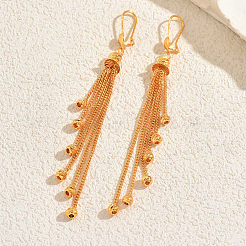 Boucles d'oreilles créoles à pampilles rondes en laiton&nbsp;RO3697