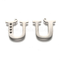 Pendentif lettre en acier inoxydable 304 résistant au ternissement&nbsp;STAS-Y006-61P-U