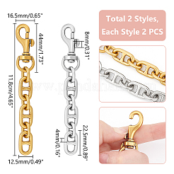 4 cadena de extensión para bolso de aleación de 2 colores&nbsp;FIND-UN0003-16
