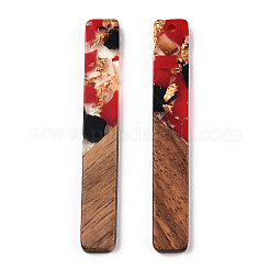 Pendenti grandi in resina trasparente e legno di noce&nbsp;RESI-TAC0017-42G