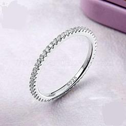 Anelli da dito in argento sterling anti-ossidazione placcati in rodio 925&nbsp;RJEW-FF0008-008P-16mm