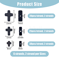 6 Stränge 3 Stile synthetische türkisfarbene Perlenstränge&nbsp;TURQ-DC0001-04A