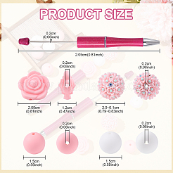 DIY-Sets zum Basteln von Stiften aus Kunststoff mit Perlen&nbsp;DIY-YW0012-25C