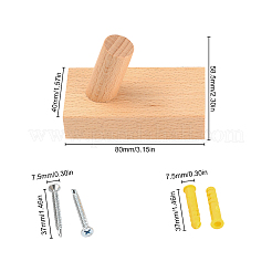 Kleiderhaken aus Holz&nbsp;AJEW-WH0182-93B