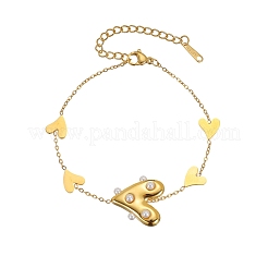Bracelets en acier inoxydable 304 et perles de plastique&nbsp;WGC0E81-01
