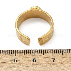 Manschettenringe aus 316er Edelstahl mit natürlichen gemischten Edelsteinen&nbsp;RJEW-Z098-01G-15