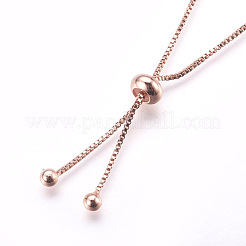 Fabrication de bracelets coulissants en laiton&nbsp;BJEW-P225-02RG-RS