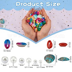 Sprühfarbe Kaurimuschel Perlen&nbsp;DIY-SZ0007-38