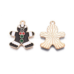 Pendentifs en émail d'alliage de style de noël&nbsp;ENAM-Q442-53
