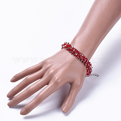Perle di vetro braccialetti&nbsp;BJEW-JB04407-03
