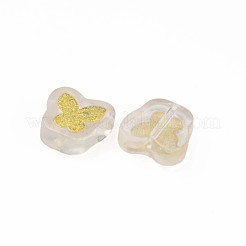 Galvanoplastie perles de chalumeau faites à la main transparentes&nbsp;LAMP-Q032-04F