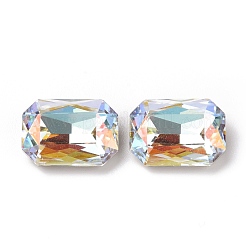 Cabochon in strass di vetro in stile ab chiaro&nbsp;RGLA-J018-C-001LA