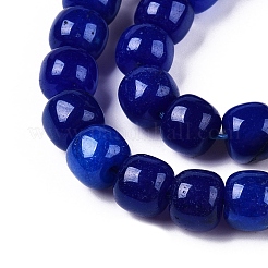 Teñidos naturales blancas abalorios de jade hebras&nbsp;G-T138-S04