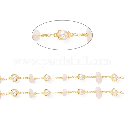 Chaînes de perles de quartz rose naturel faites à la main&nbsp;CHC-M024-22G-04-1