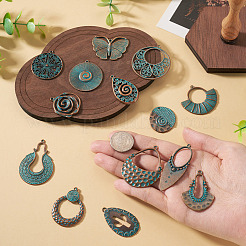 14 pièces 14 styles pendentifs en alliage de style tibétain&nbsp;FIND-TA0010-61