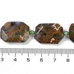 Natur Rhyolith Jaspis Perlen Stränge&nbsp;G-B125-P09-01