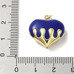 Pendenti smaltati in ottone placcato a cremagliera&nbsp;KK-S366-05G-05